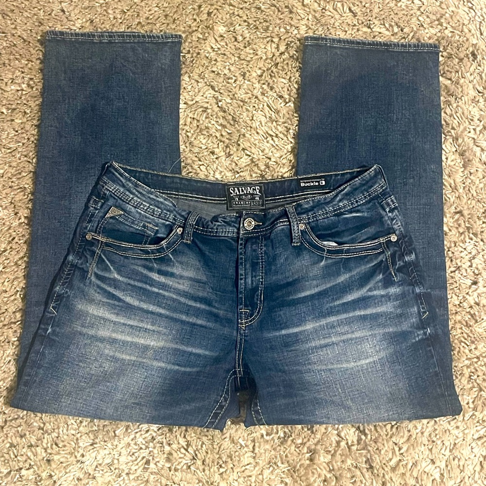 Salvage Anarchy Relaxed Straight Leg Jeans! Men’s Size 38 Regular. Denim.